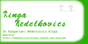 kinga nedelkovics business card